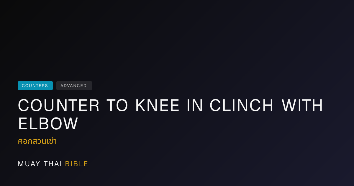 Counter to Knee in Clinch with Elbow — Muay Thai Technique Guide | Muay ...