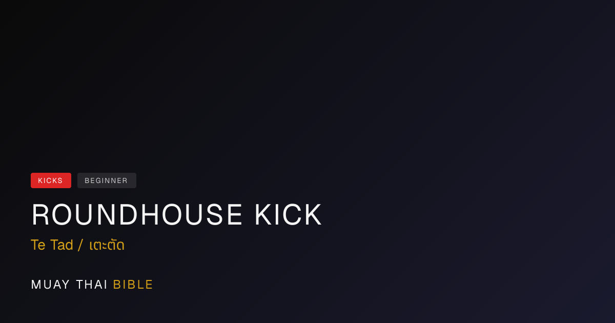 Roundhouse Kick — Muay Thai Technique Guide | Muay Thai Bible